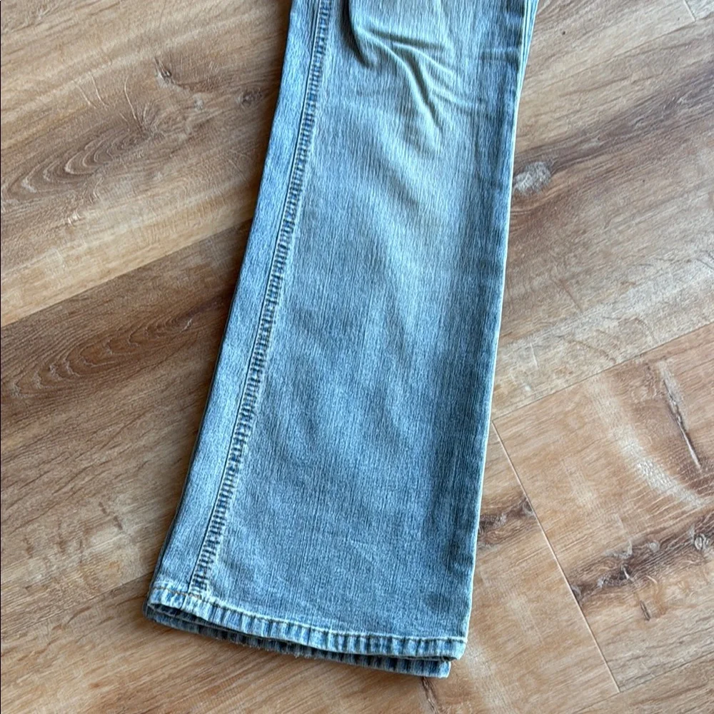 Angels Embroidered Vintage Flare Blue Jeans - Picture 4 of 7